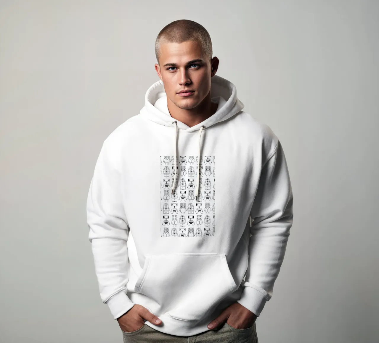 Robots (patroonrobotskopie) hoodie van Studio Teer