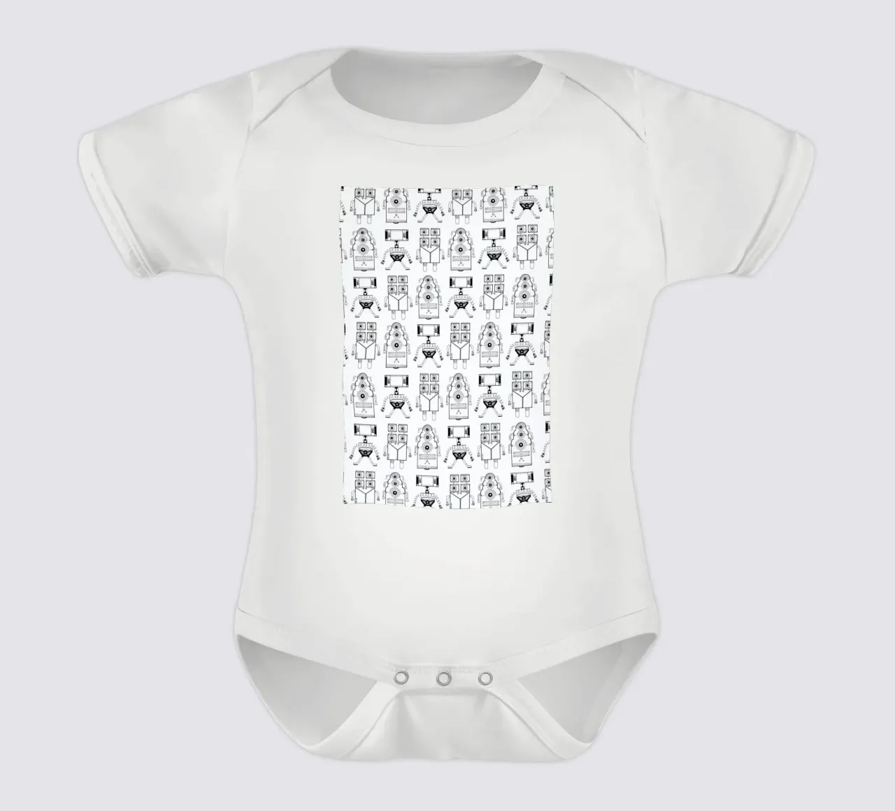 Robots (patroonrobotskopie) body neonato maniche corte da Studio Teer