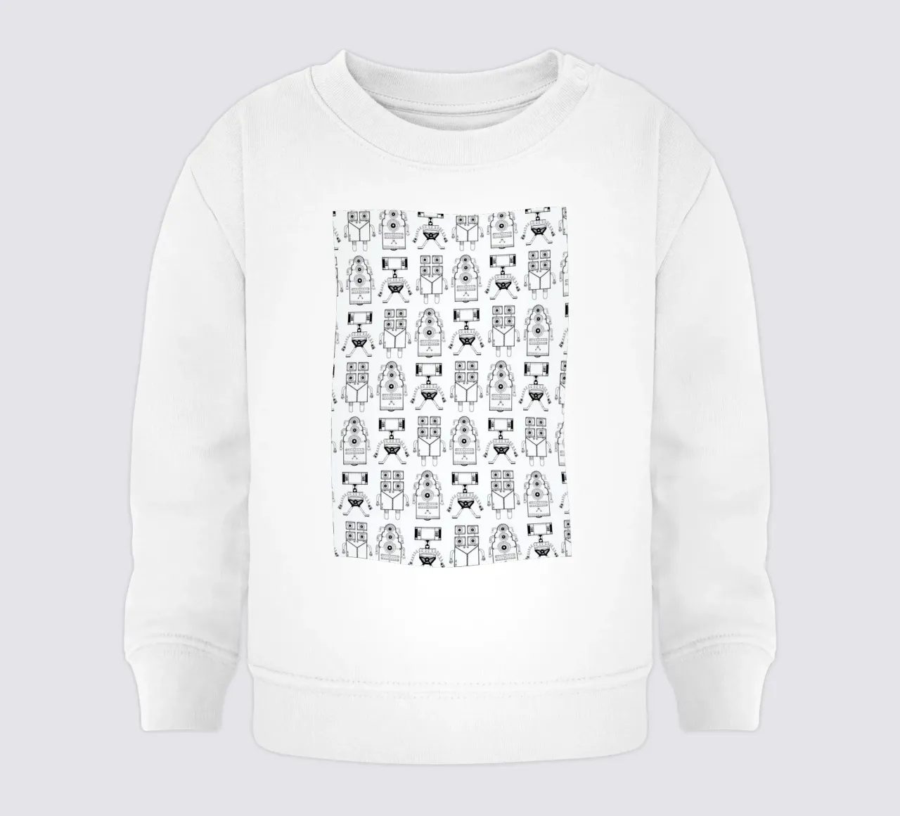 Robots (patroonrobotskopie) Baby Sweatshirt von Studio Teer