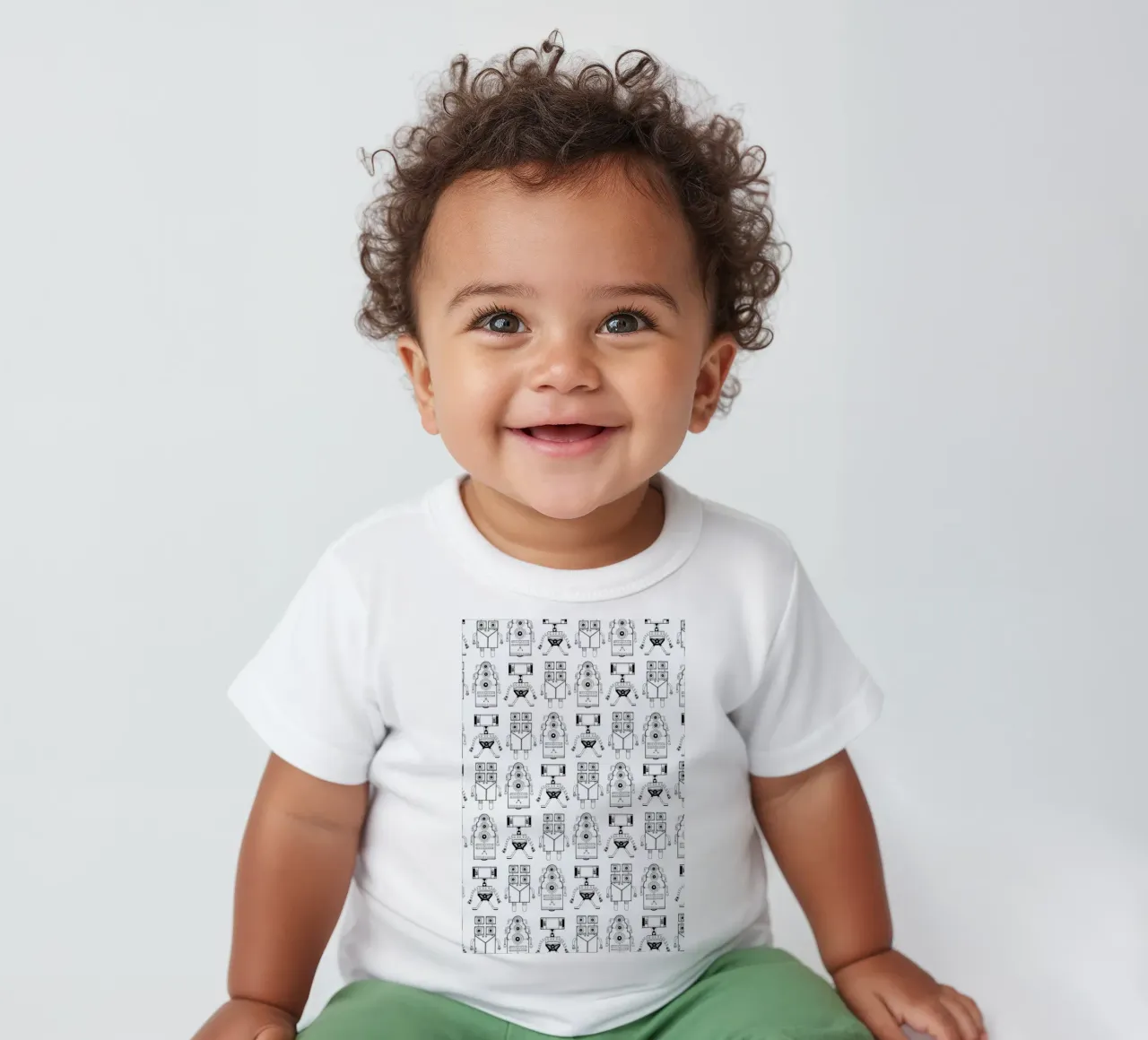 Robots (patroonrobotskopie) Baby T-Shirt von Studio Teer