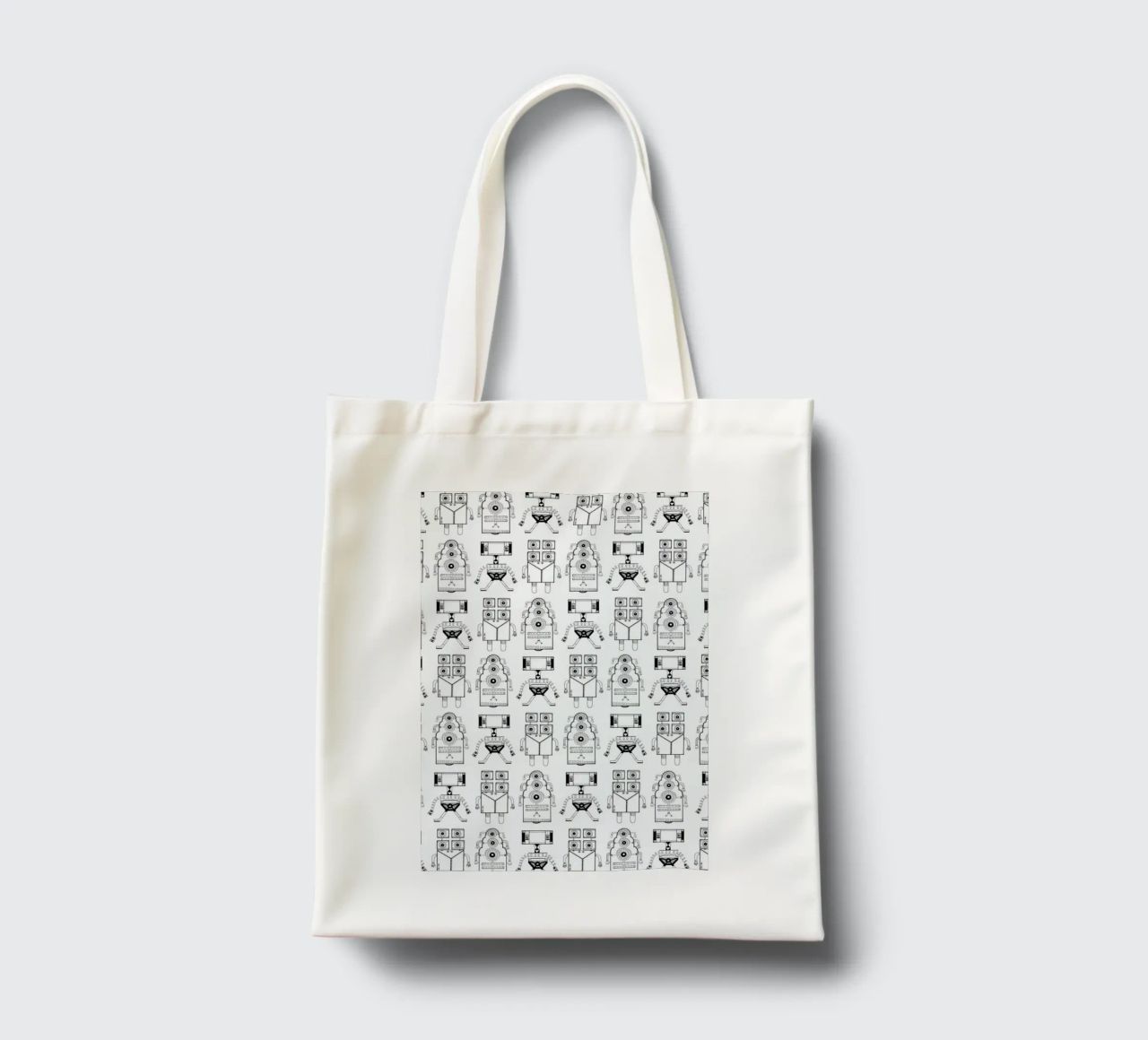 Robots (patroonrobotskopie) borsa in juta da Studio Teer