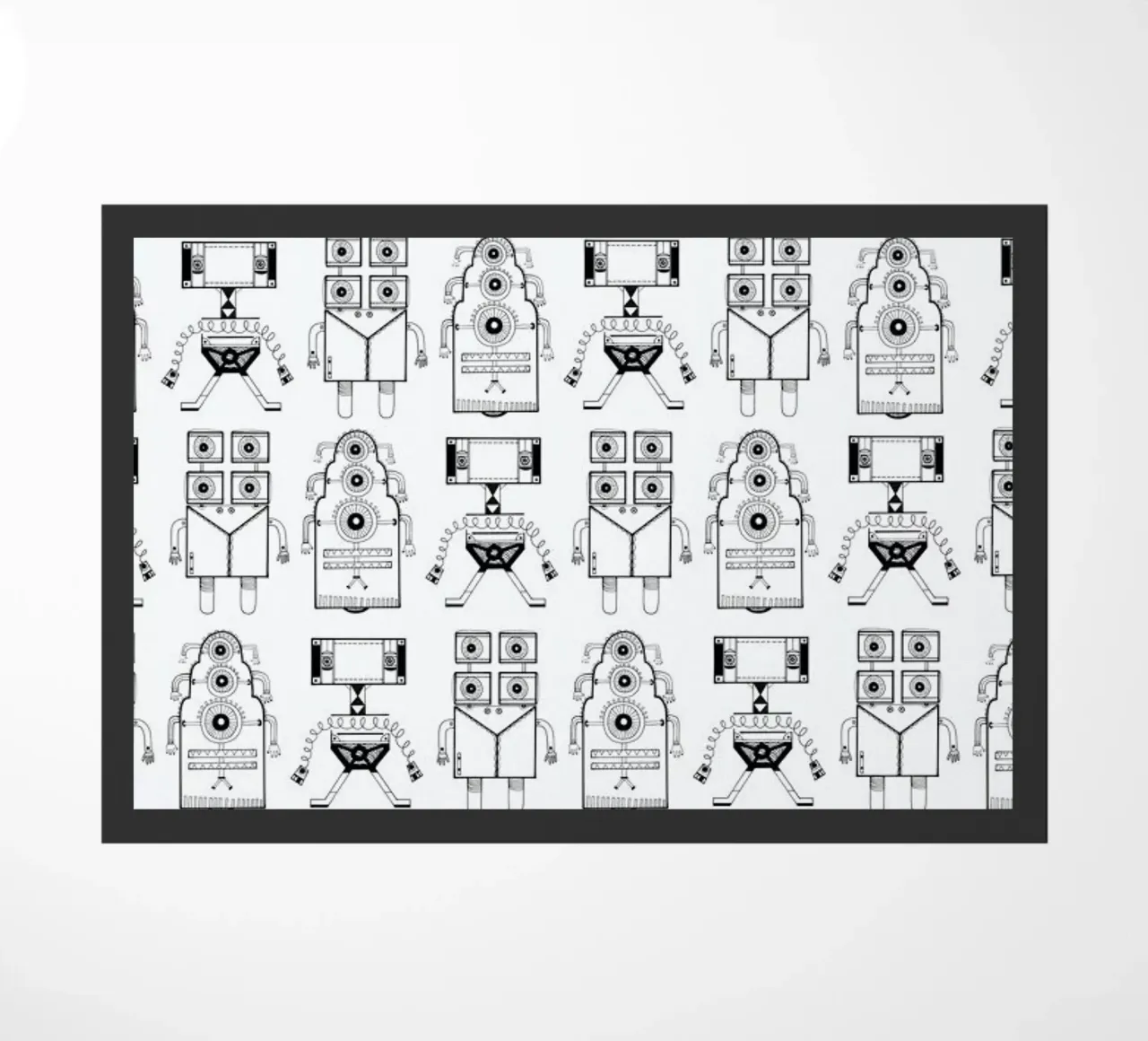 Robots (patroonrobotskopie) felpudo de Studio Teer