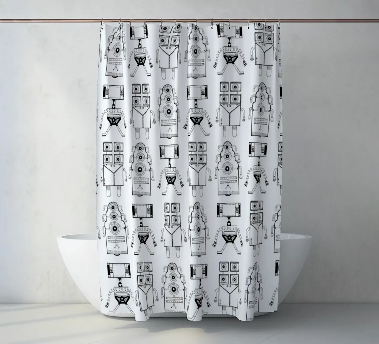 Robots (patroonrobotskopie) tenda da doccia da Studio Teer