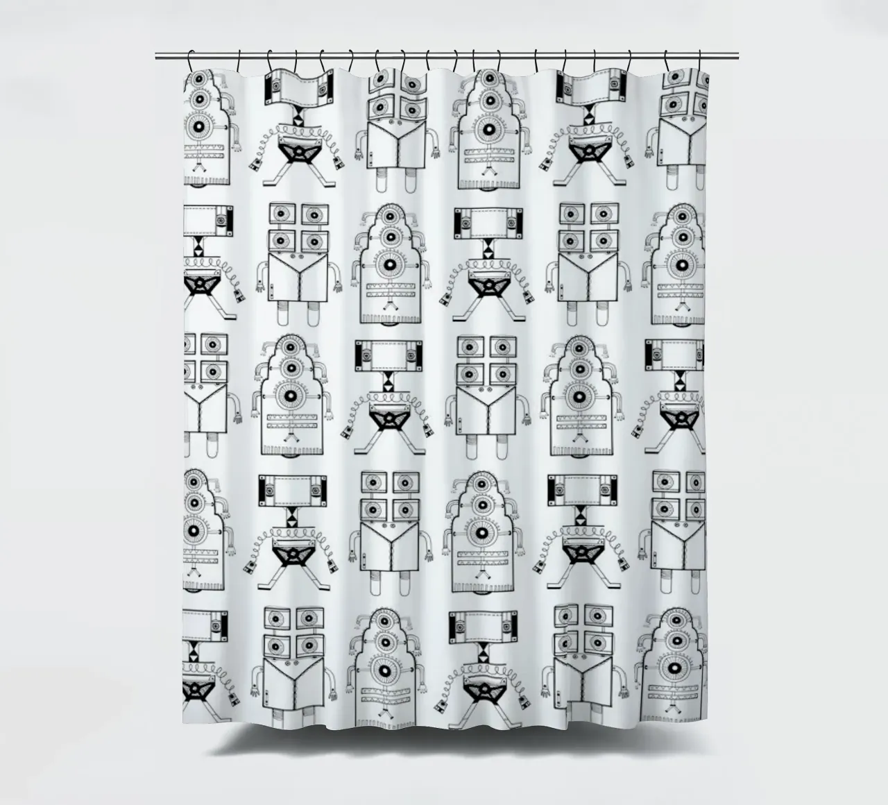 Robots (patroonrobotskopie) tenda da doccia da Studio Teer