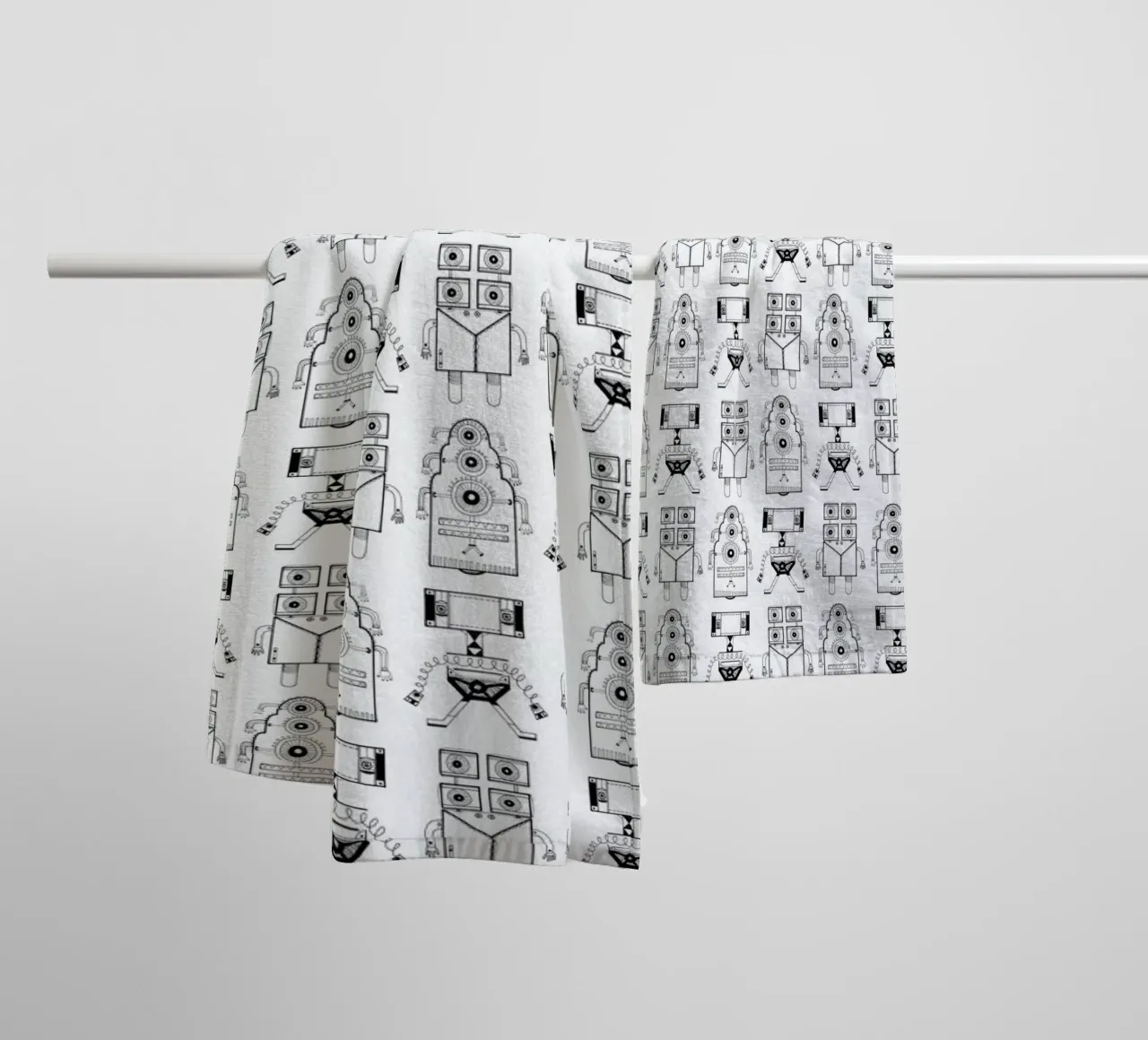 Robots (patroonrobotskopie) towel by Studio Teer