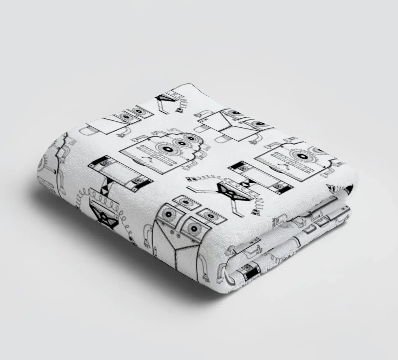 Robots (patroonrobotskopie) towel by Studio Teer