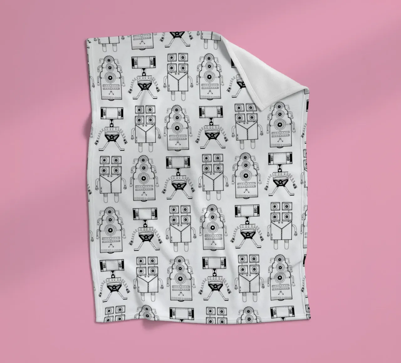 Robots (patroonrobotskopie) coperta in pile da Studio Teer