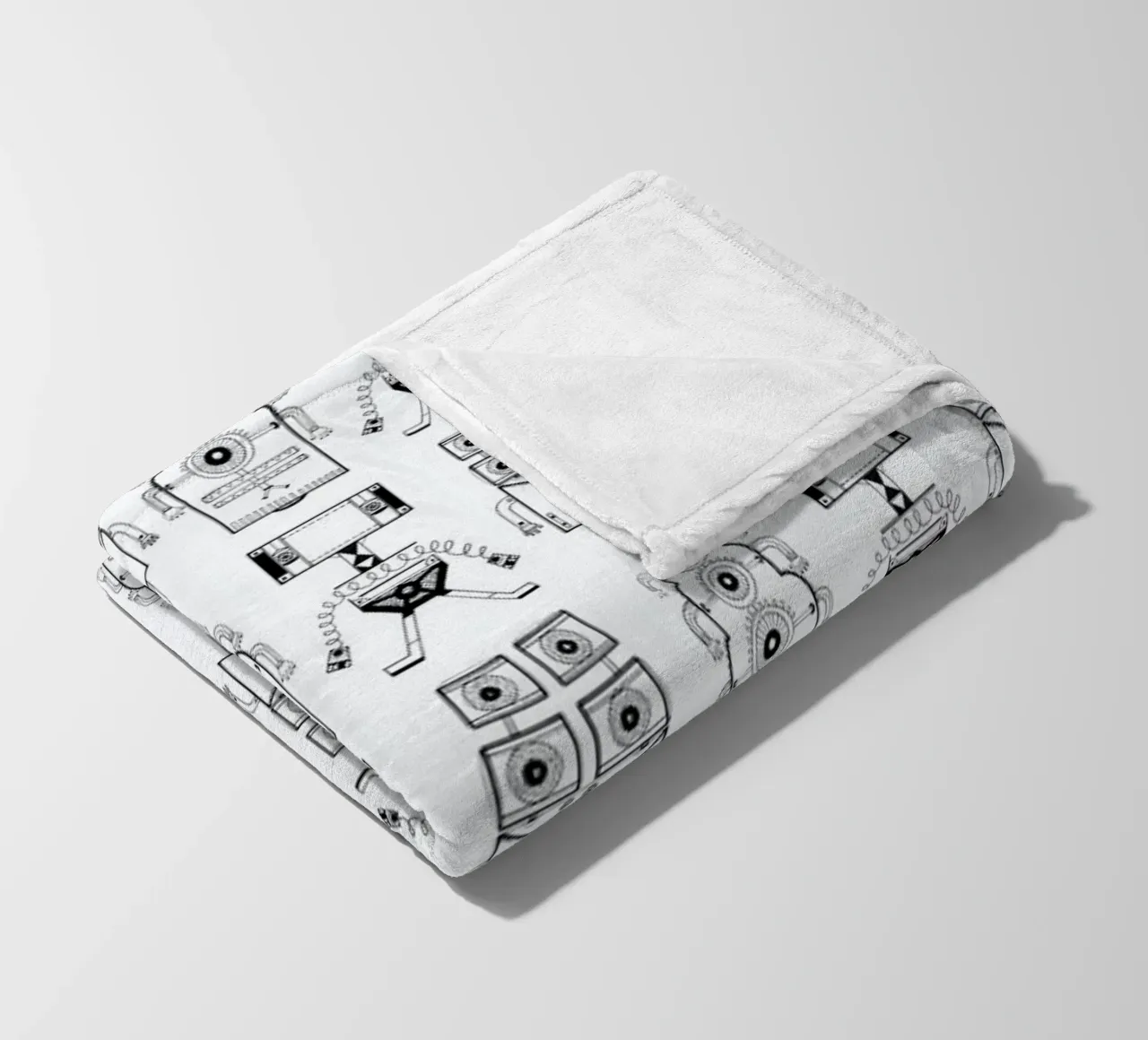 Robots (patroonrobotskopie) coperta in pile da Studio Teer