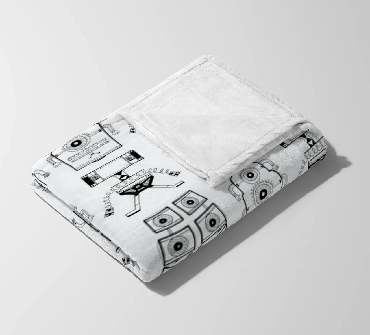 Robots (patroonrobotskopie) coperta in pile da Studio Teer