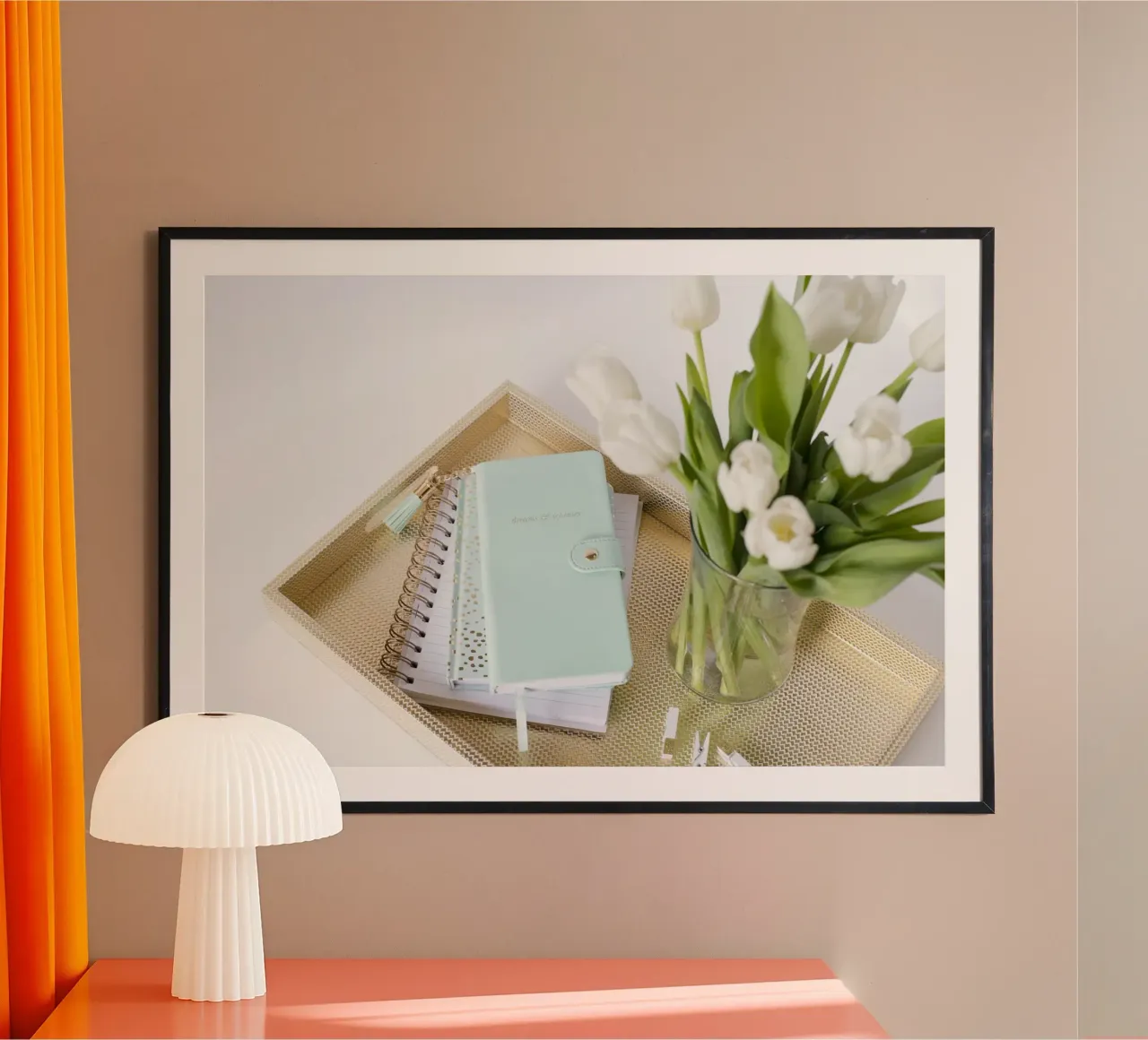 Poesia da scrivania poster con telaio in alluminio da PhotoVibe Decor
