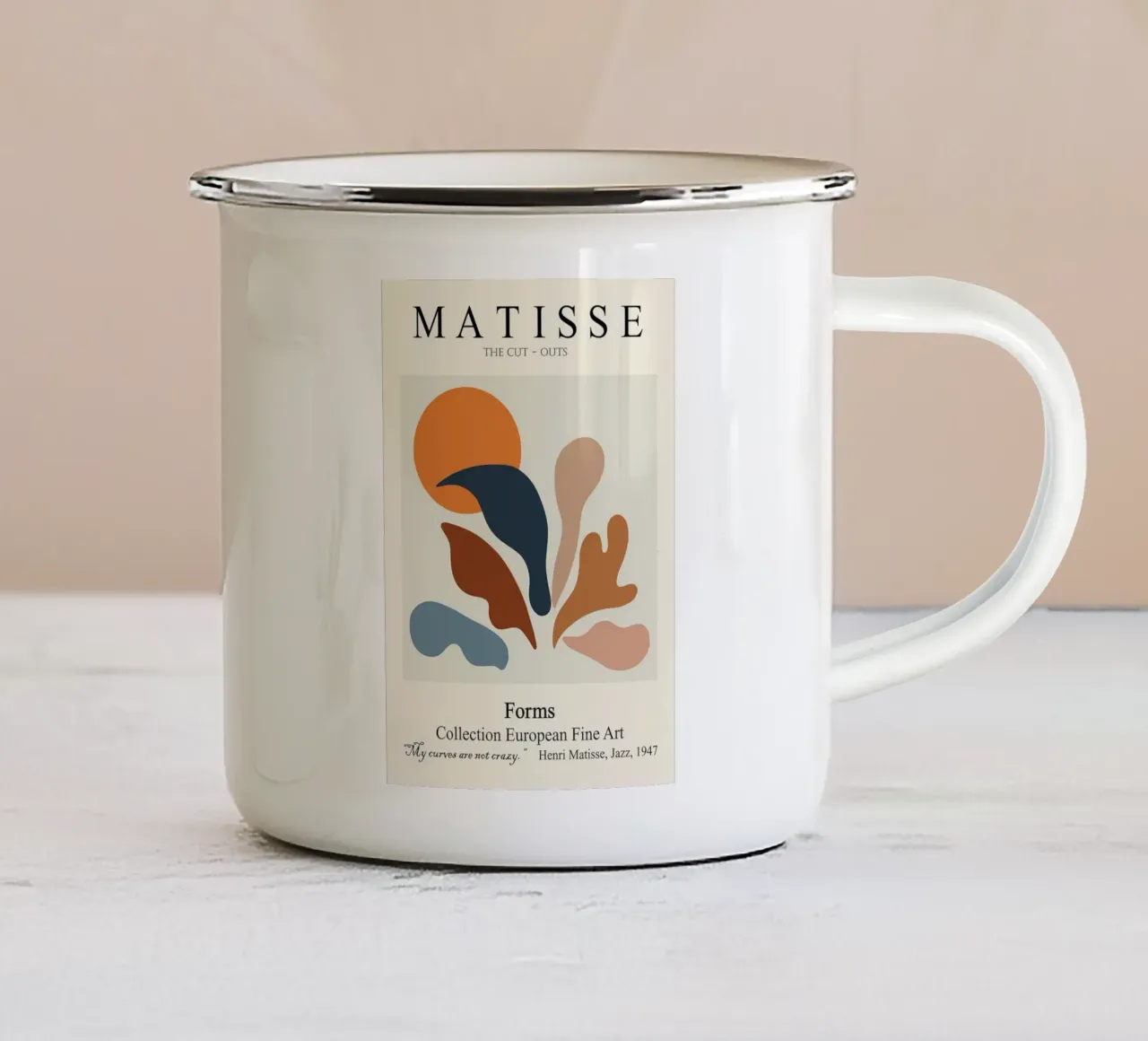 Matisse The Cut - Outs tazza in smalto da SLOW LIVING ARTWORK