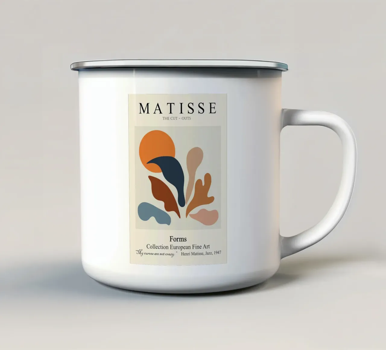 Matisse The Cut - Outs tazza in smalto da SLOW LIVING ARTWORK