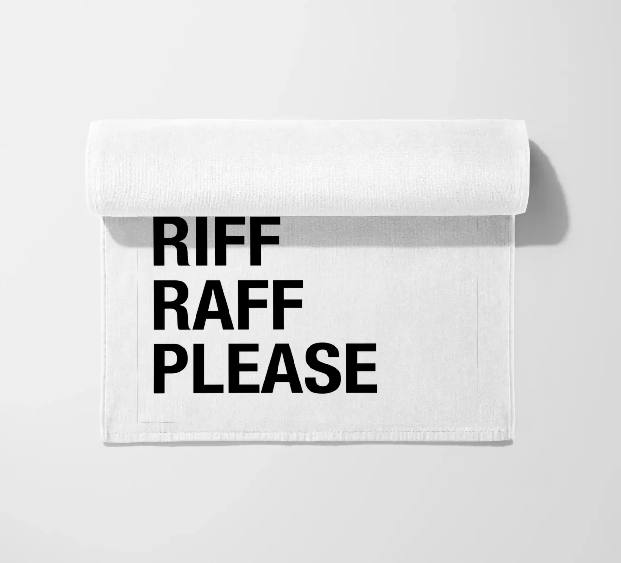 No Riff Raff Please – Bold & Witty Statement Art telo mare da Attaboy Dsgn