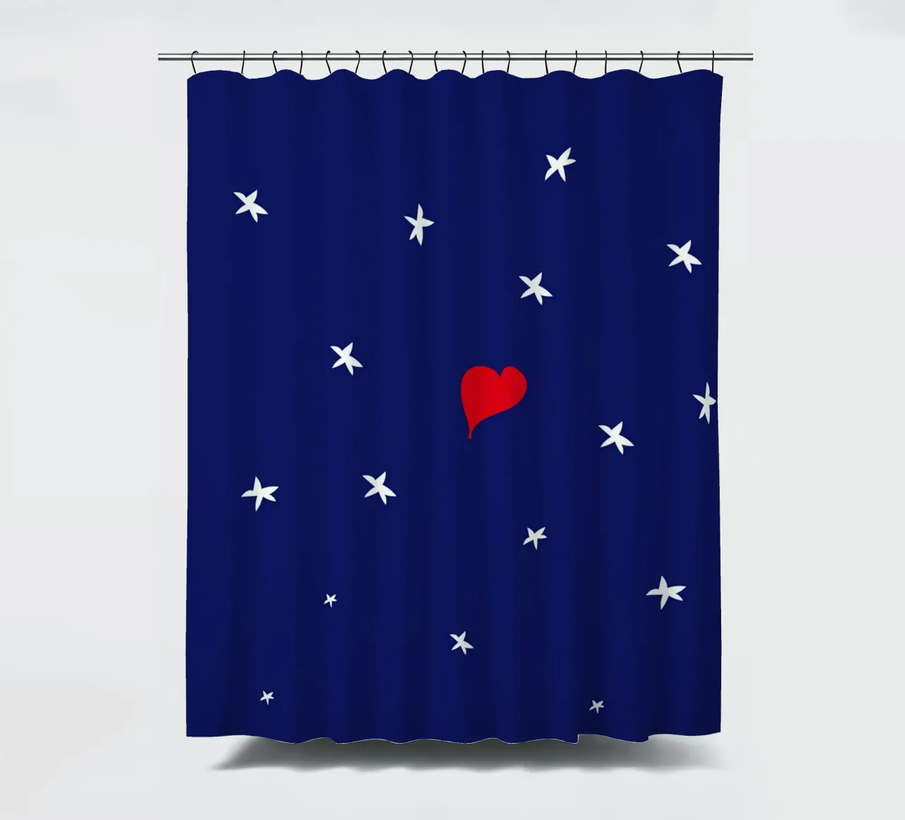 Love 2_ Not only a start in the sky, but a memory shower curtain by Carrot & Soul