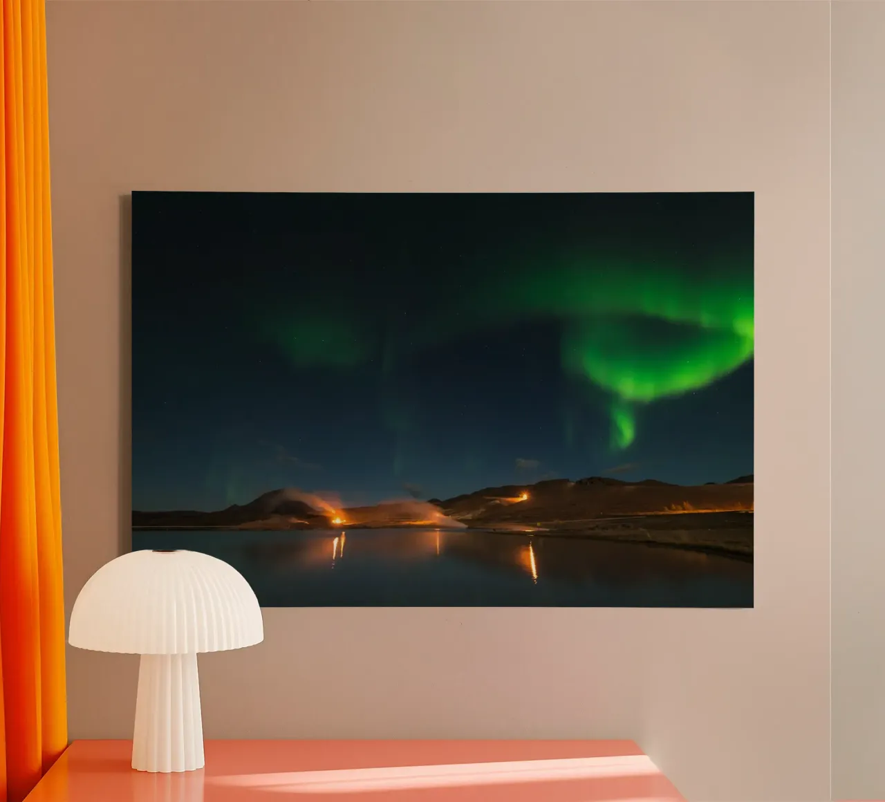 Noorderlicht Symfonie, IJsland canvas met Baklijst van PhotoVibe Decor