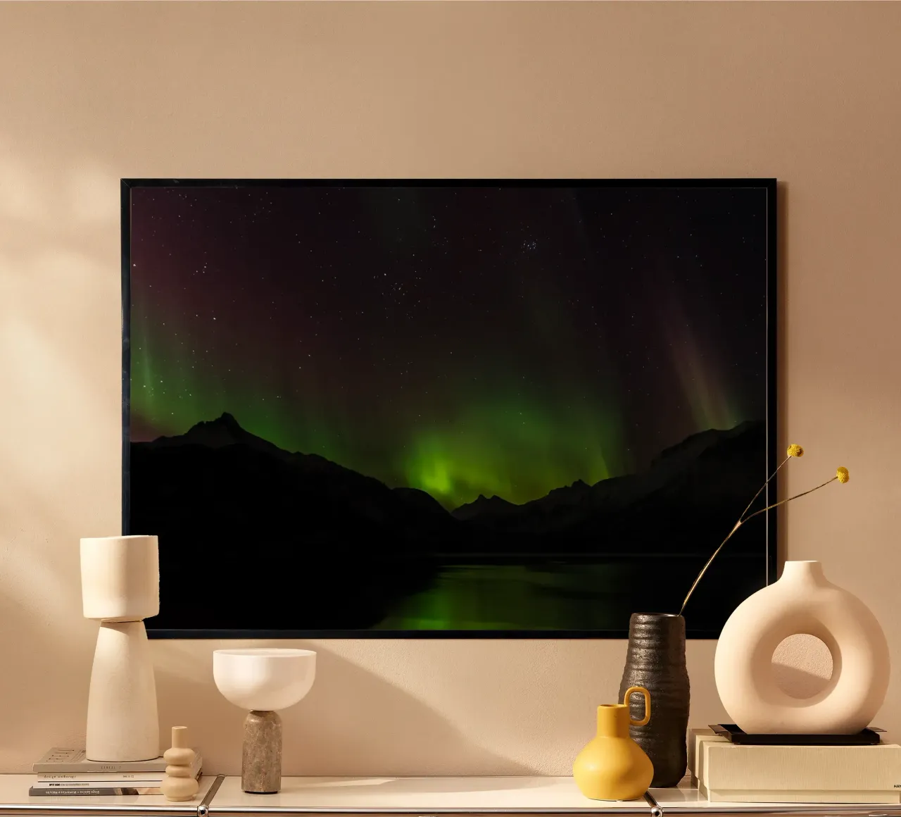 Noorderlicht Symfonie, Noorwegen poster van PhotoVibe Decor