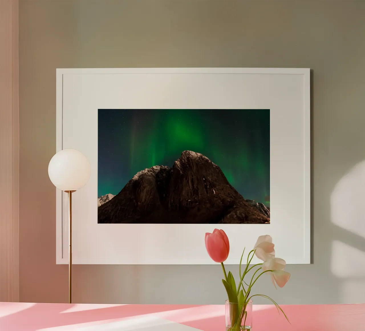 Noorderlicht Symfonie, Noorwegen poster van PhotoVibe Decor