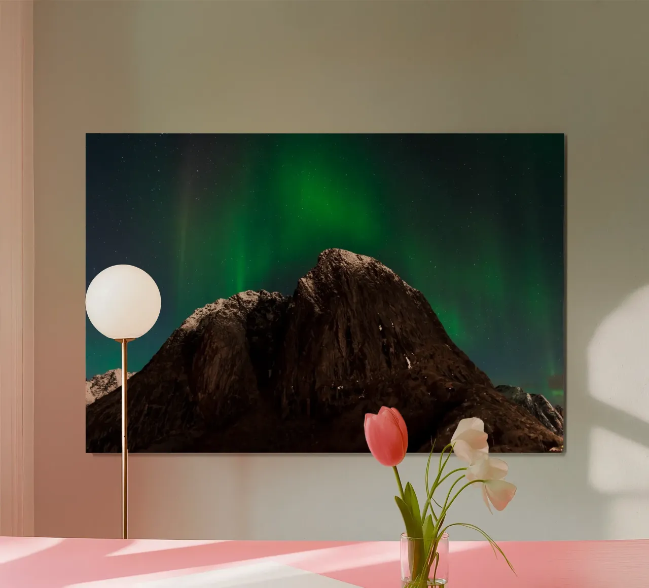 Noorderlicht Symfonie, Noorwegen poster van PhotoVibe Decor