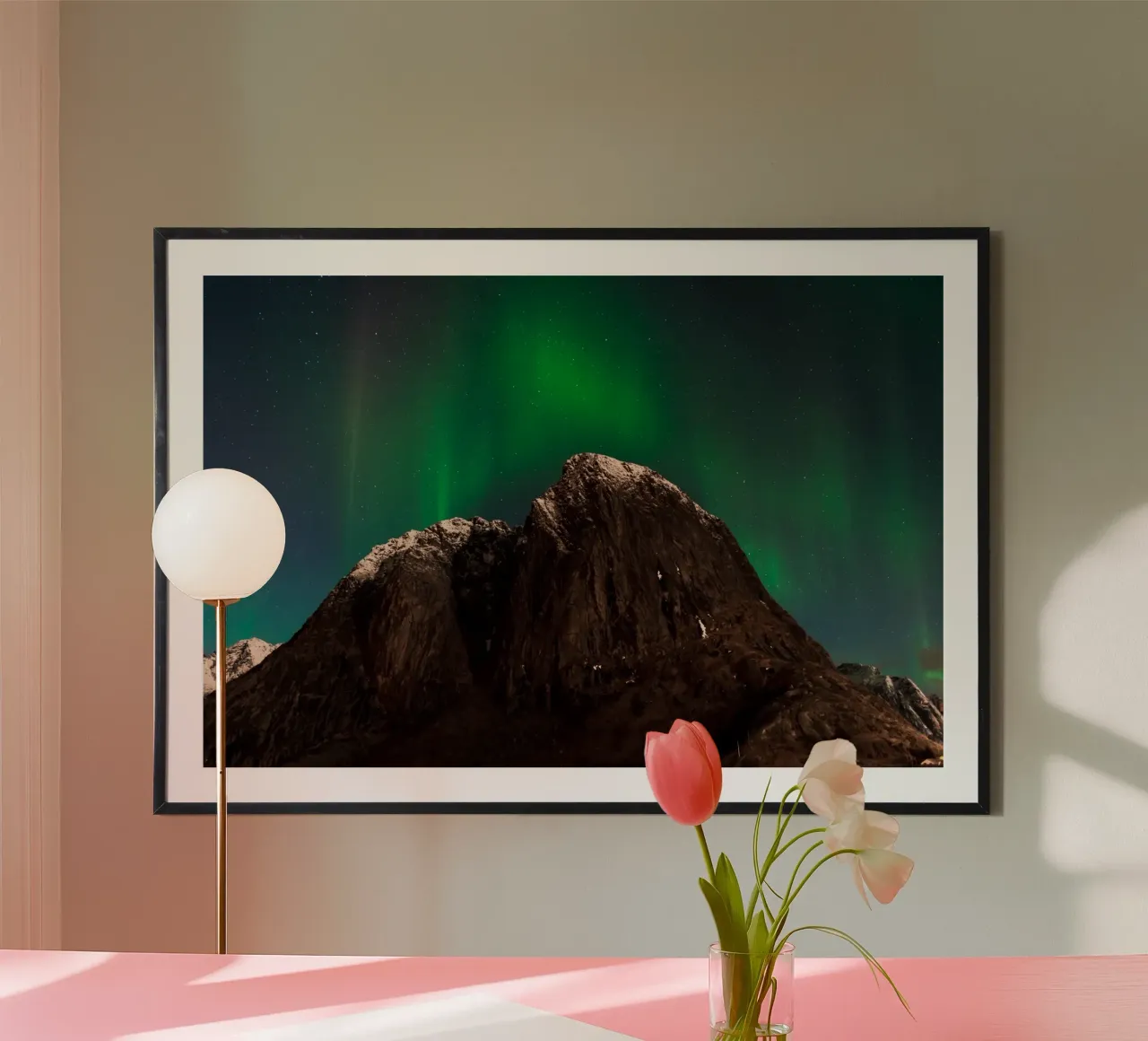 Noorderlicht Symfonie, Noorwegen poster van PhotoVibe Decor
