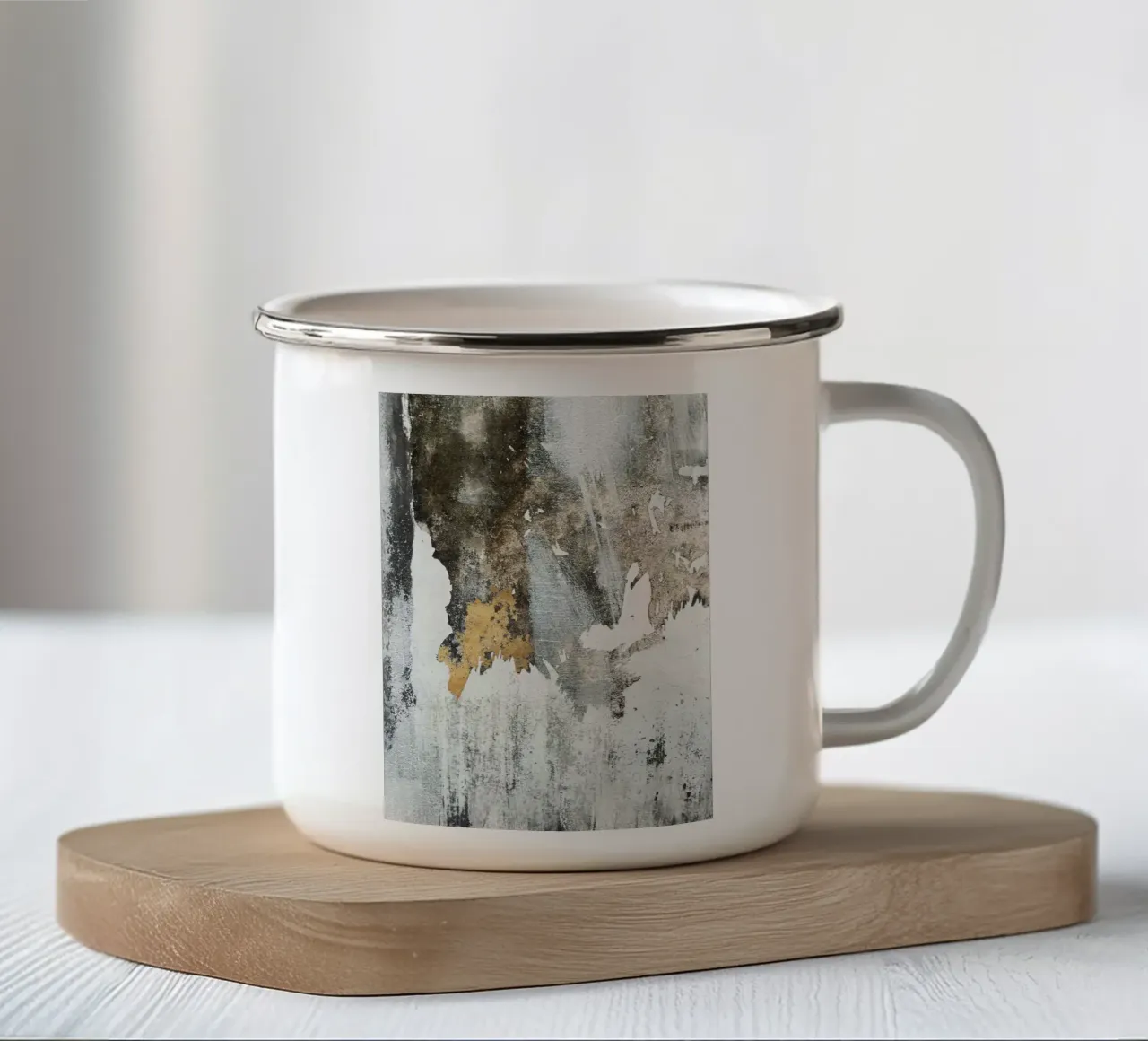 Abstract Art tazza in smalto da vintageshop