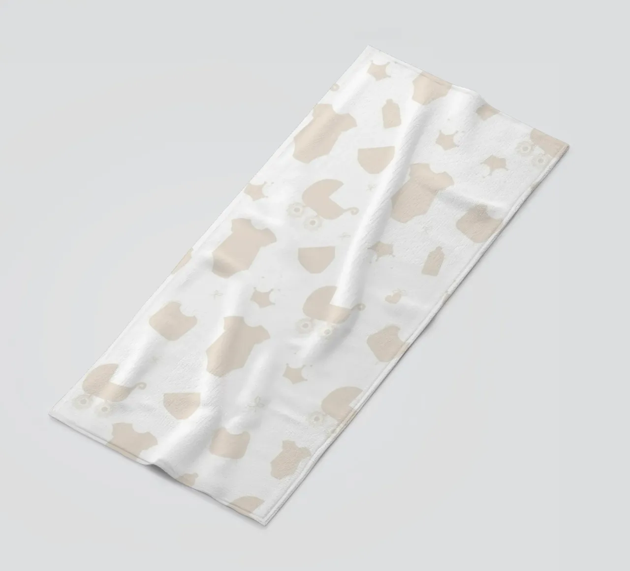 Symbole du bébé motif neutre de couleur crème serviette de plage de gulsengunel