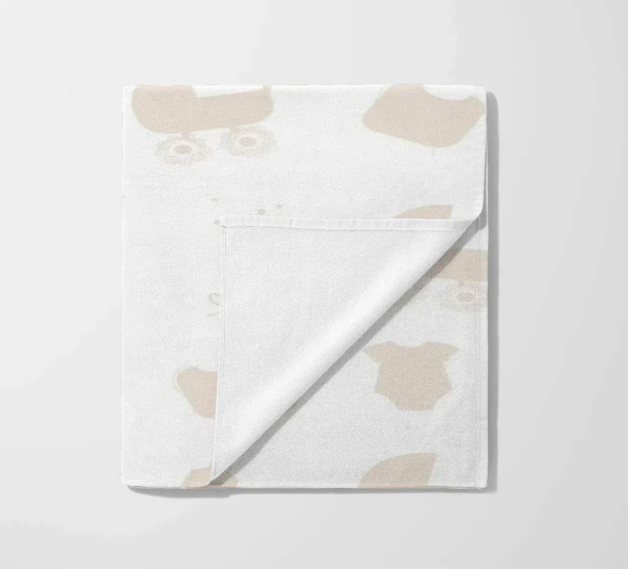 Symbole du bébé motif neutre de couleur crème serviette de plage de gulsengunel