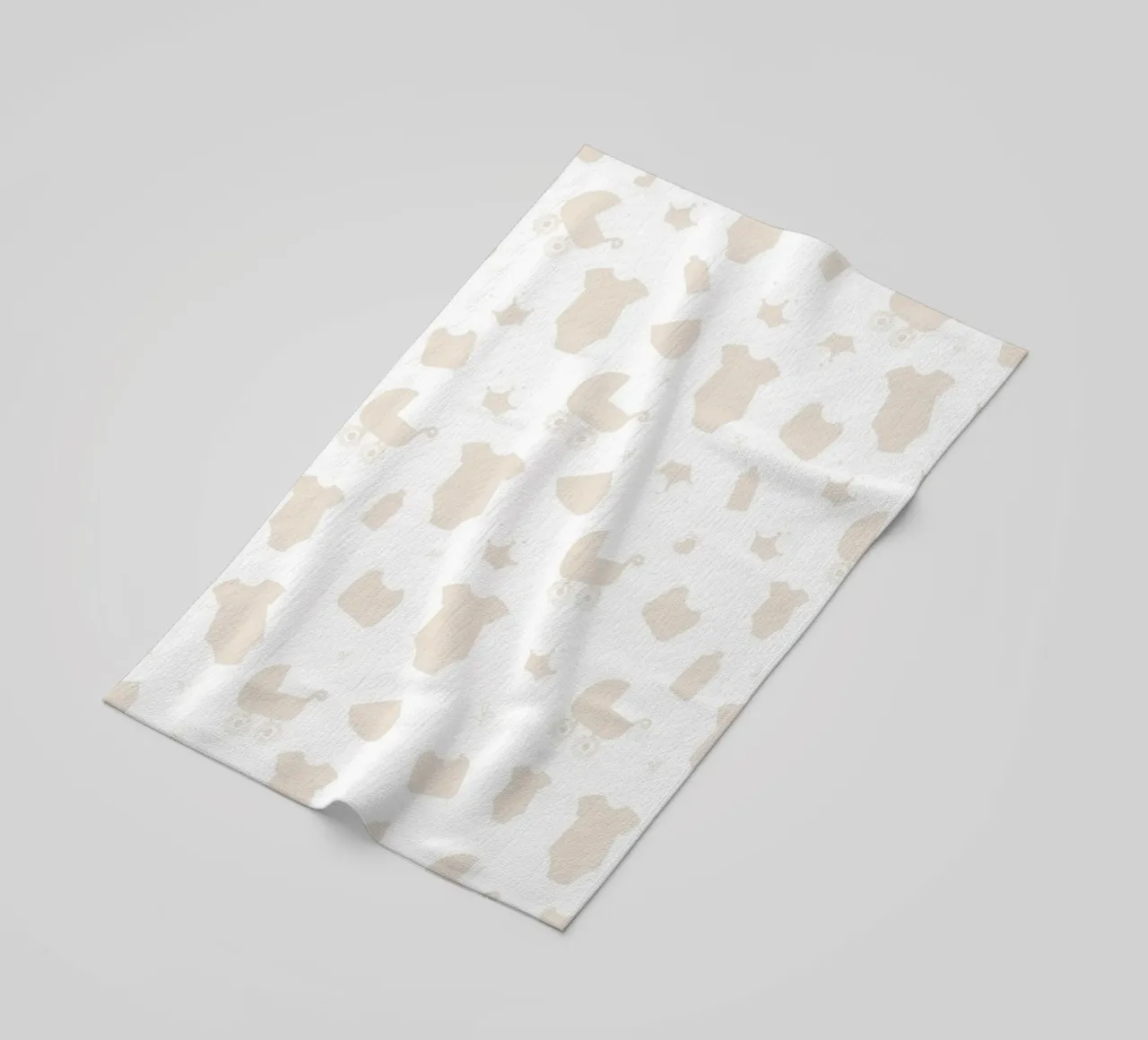 Symbole du bébé motif neutre de couleur crème serviette de plage de gulsengunel