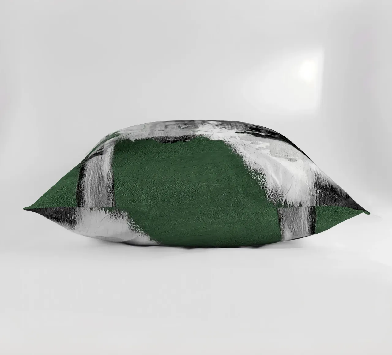 abstract black, gray, and green brushstrokes cuscino da vintageshop