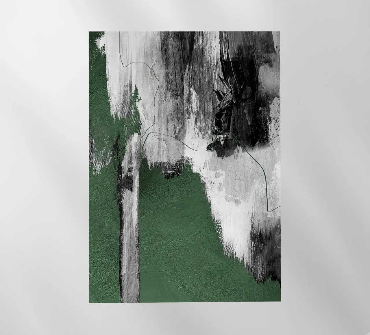 abstract black, gray, and green brushstrokes pellicola backlit da vintageshop