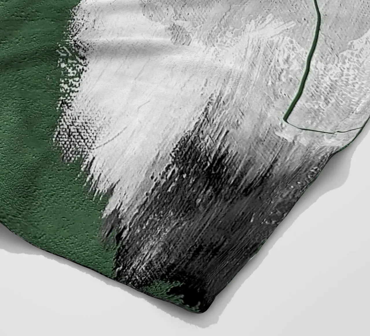 abstract black, gray, and green brushstrokes coperta in pile da vintageshop