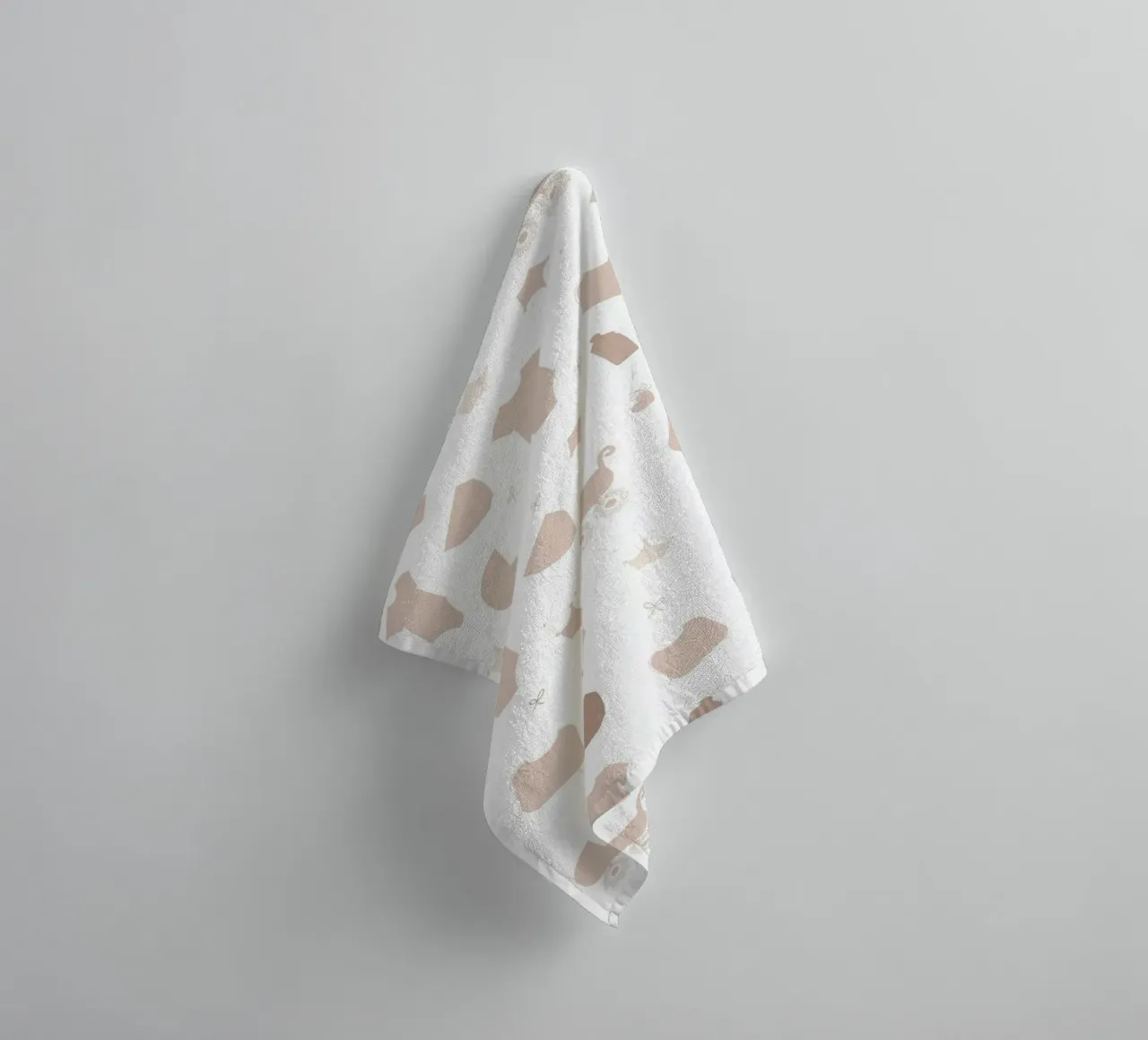 Baby symbol neutral colored pattern towel by gulsengunel