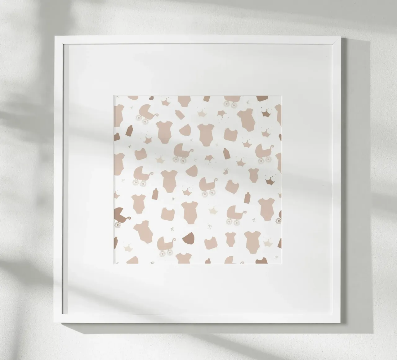 Baby-Symbol neutral gefärbtes Muster Poster von gulsengunel