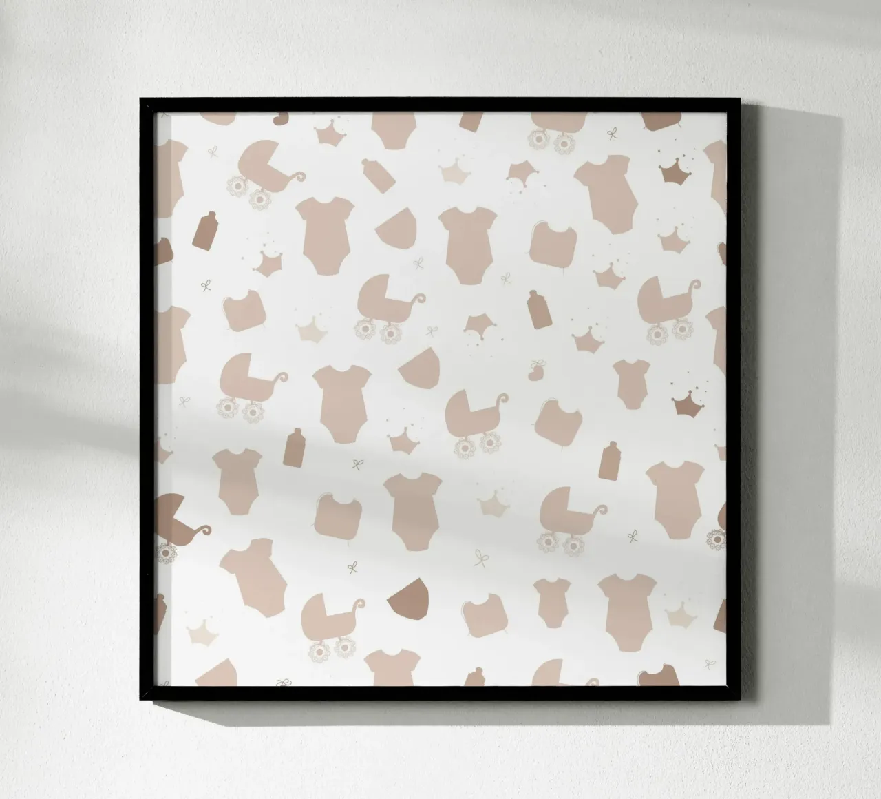 Baby-Symbol neutral gefärbtes Muster Poster von gulsengunel