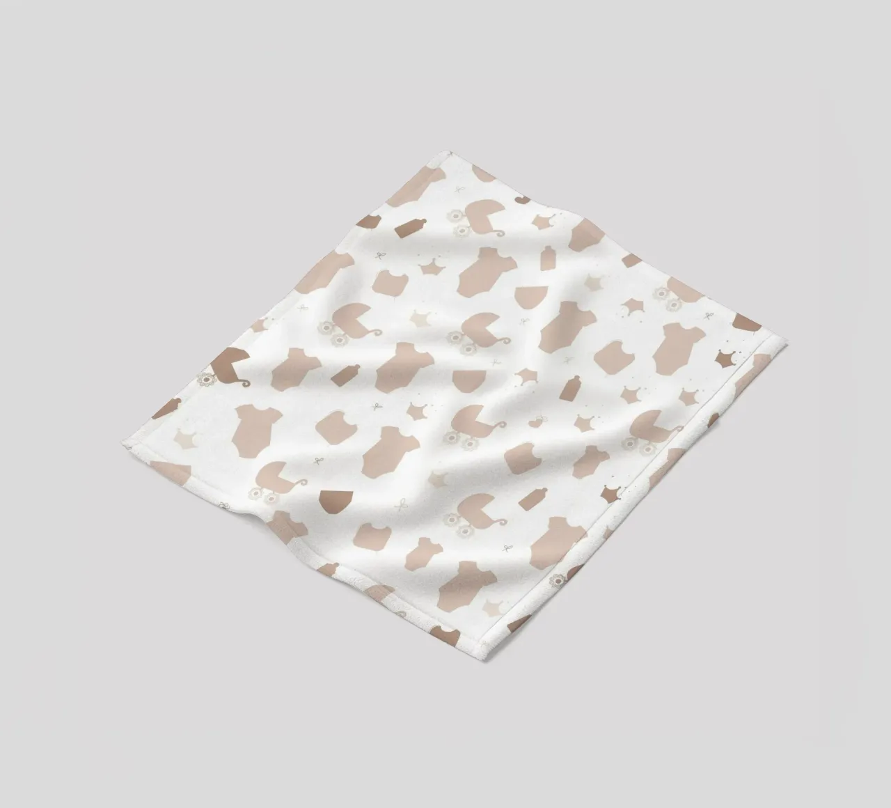 Simbolo del bebè: motivo colorato neutro coperta in pile da gulsengunel