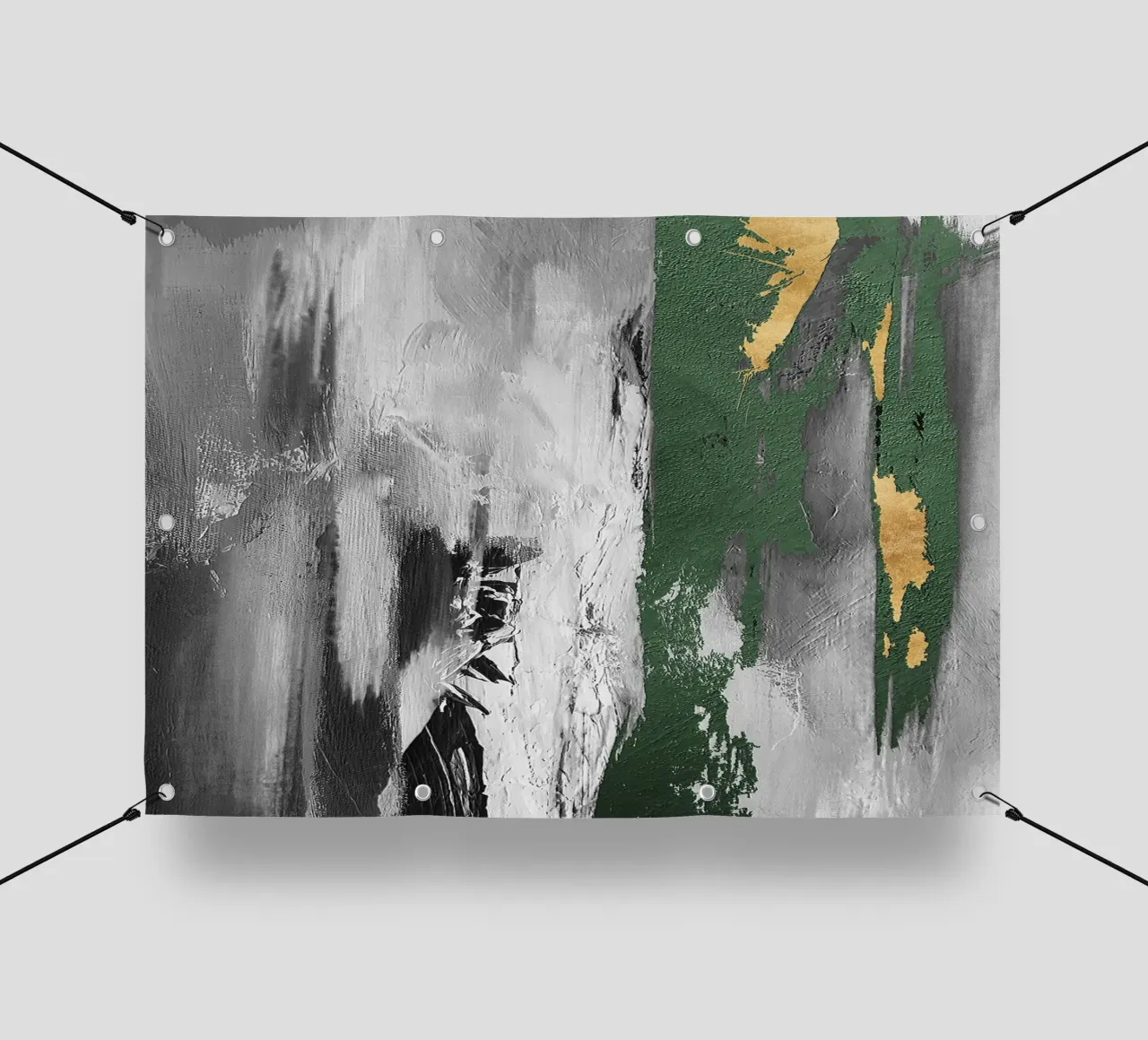 abstract brushstrokes modern art telo in pvc da vintageshop