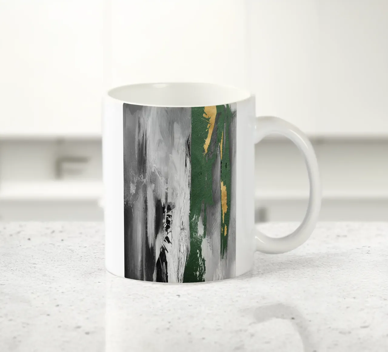 abstract brushstrokes modern art tazza in ceramica da vintageshop