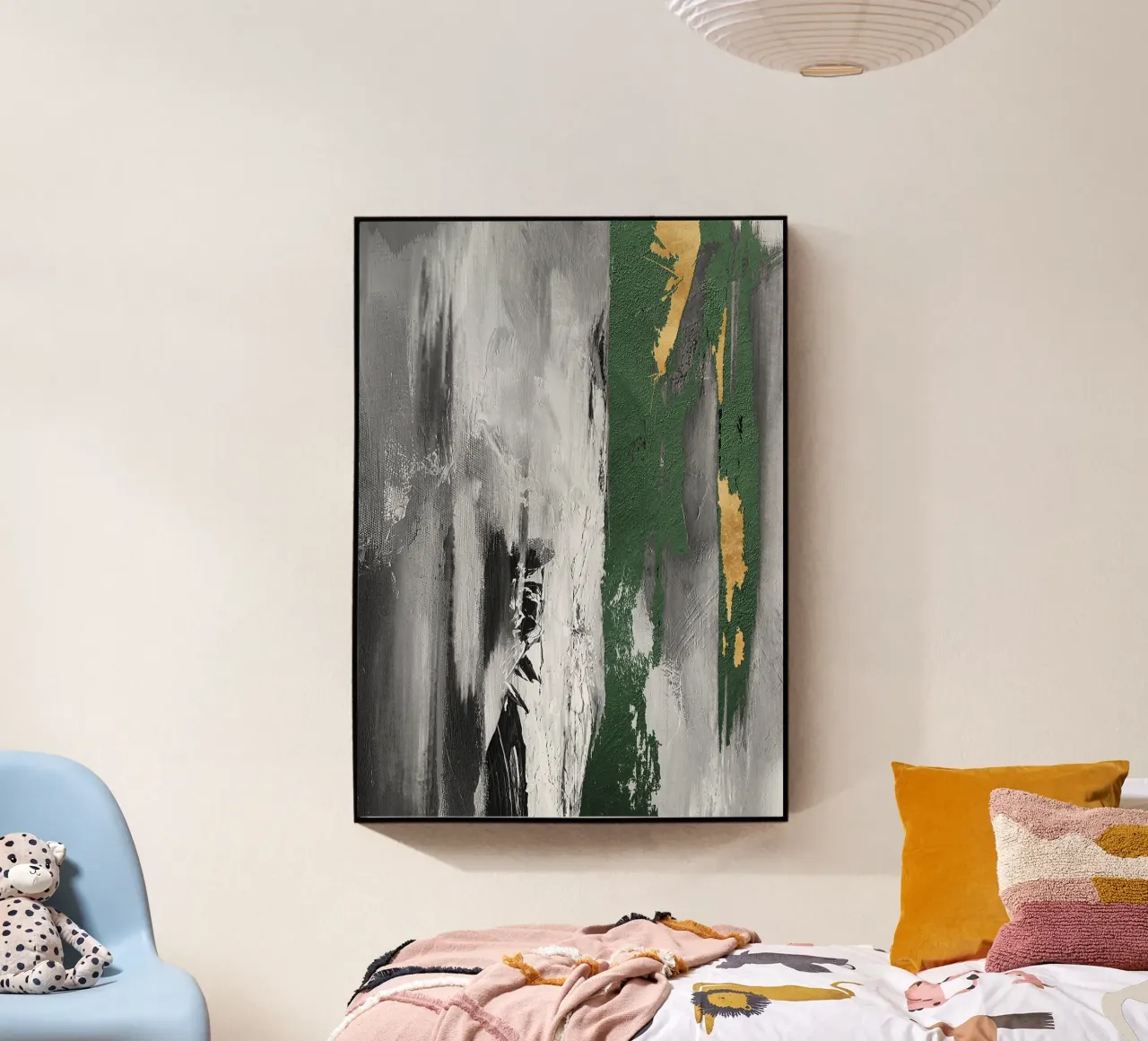 abstract brushstrokes modern art plexiglass da vintageshop