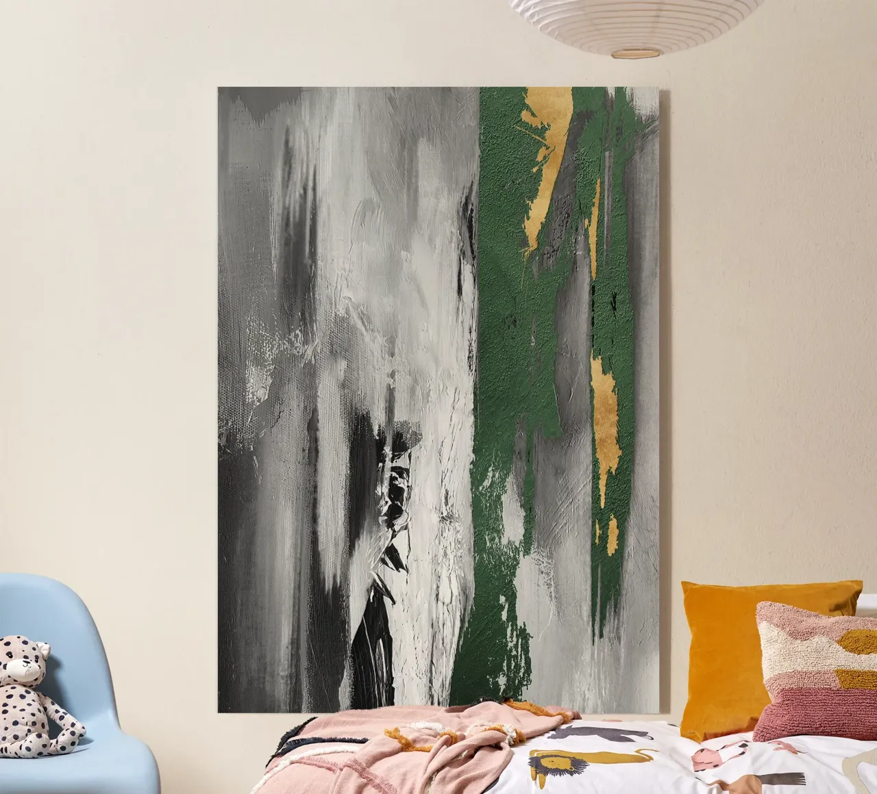abstract brushstrokes modern art plexiglass da vintageshop