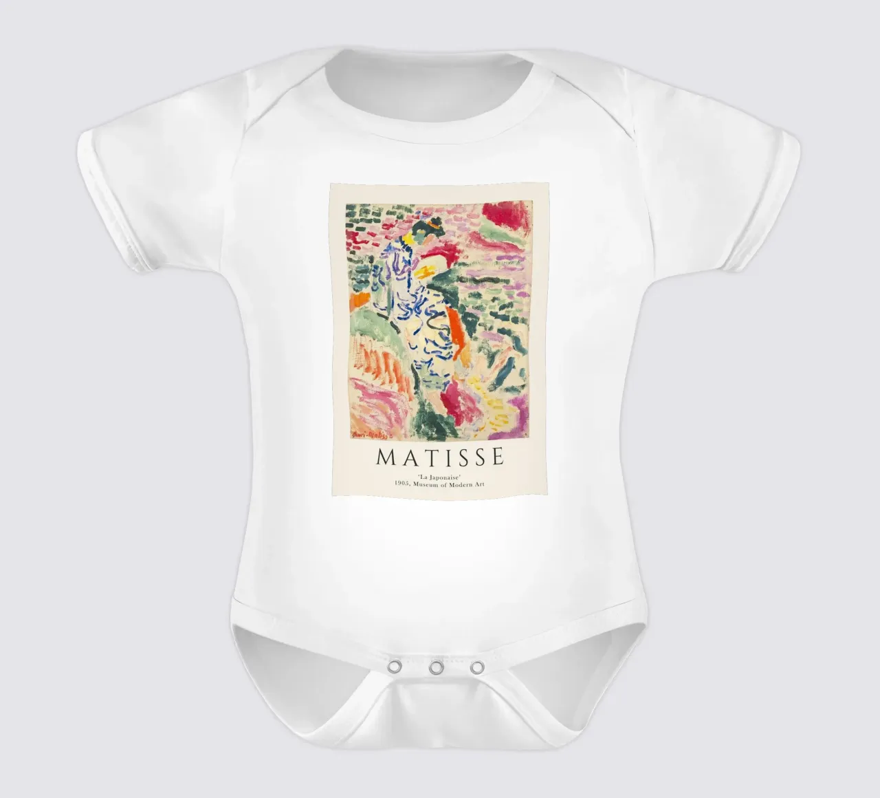Matisse Abstract Kurzarm Babybody von SLOW LIVING ARTWORK