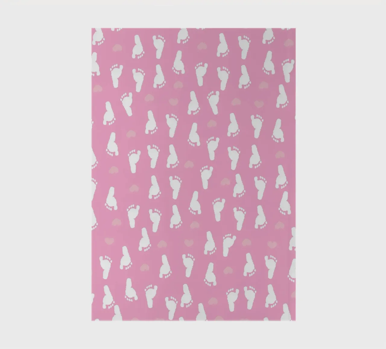Baby foot print and hearts pattern with pink background notebook by gulsengunel
