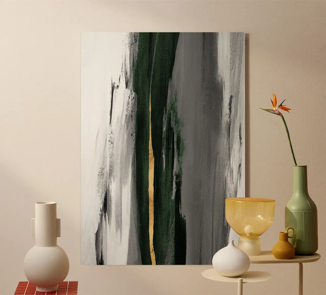 abstract brushstrokes modern art 1 plexiglass da vintageshop