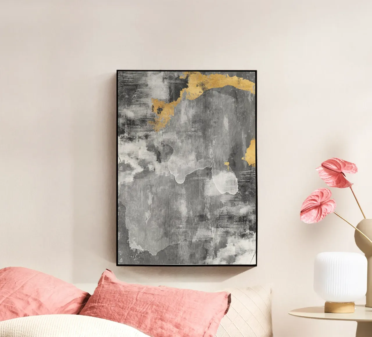 abstract brushstrokes modern art 2 plexiglas de vintageshop