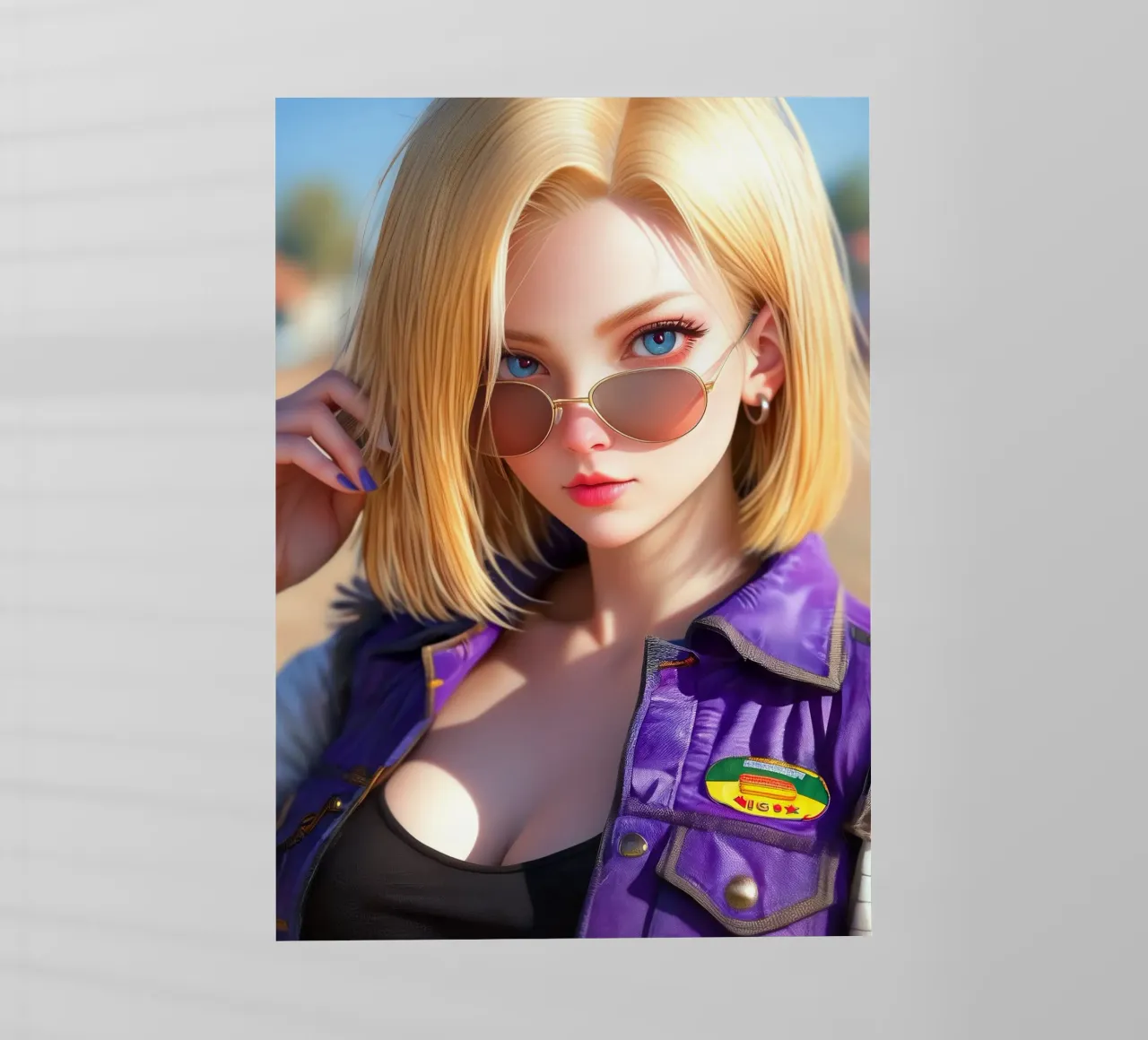 Android 18 Dragon Ball pellicola backlit da Fleur de Lys