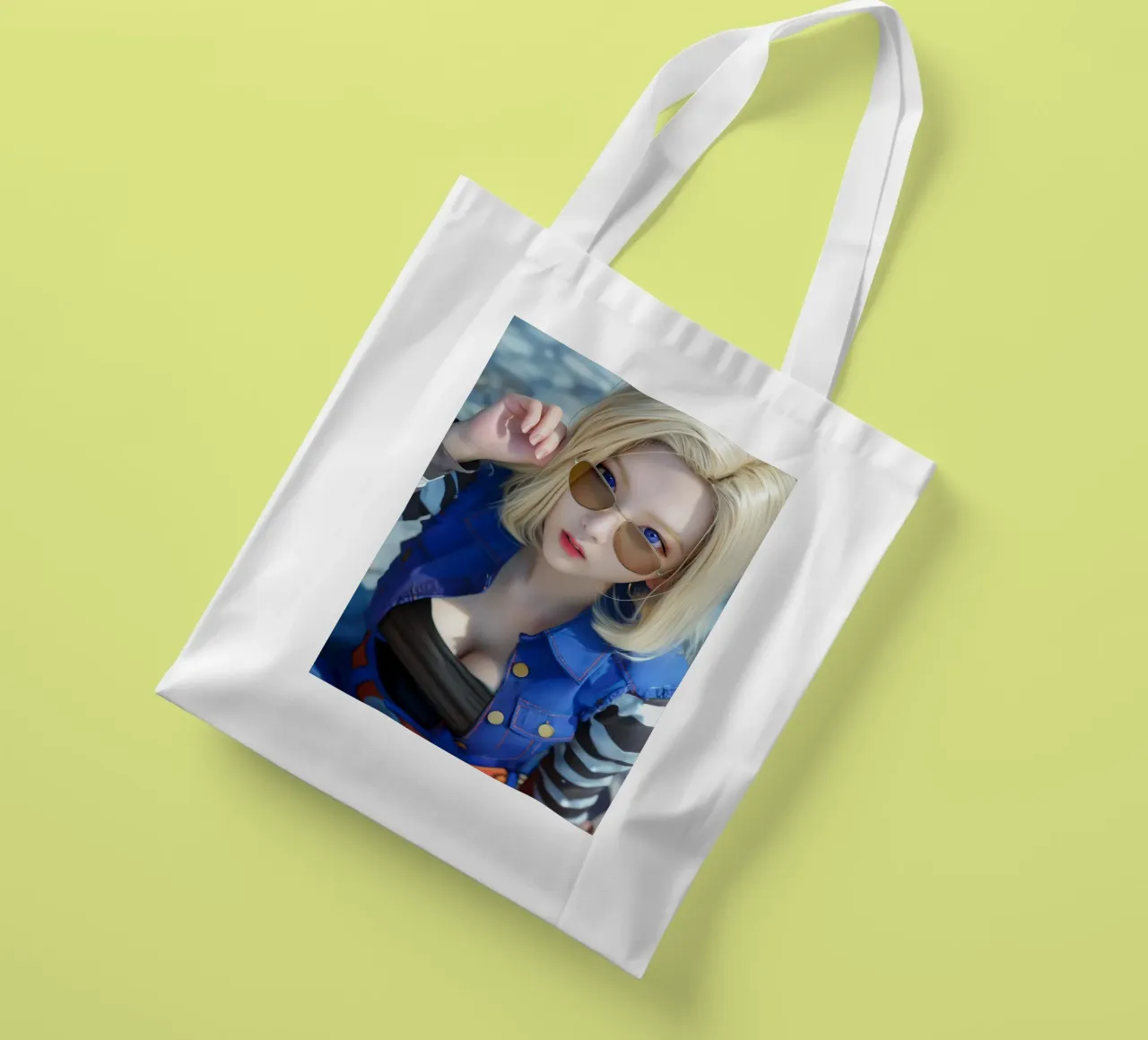 Android 18 Dragon Ball tote bag by Fleur de Lys