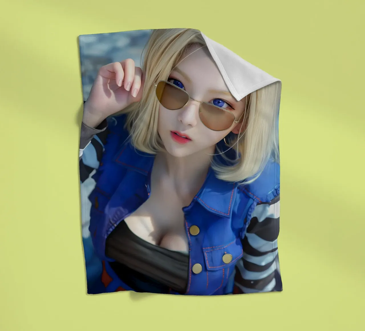 Android 18 Dragon Ball coperta in pile da Fleur de Lys