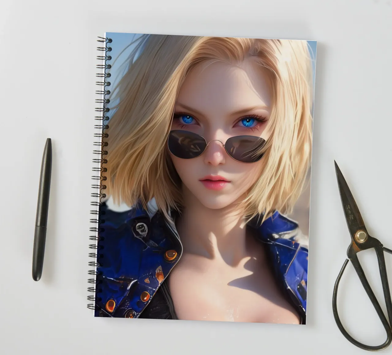 Android 18 Dragon Ball spiral notebook by Fleur de Lys