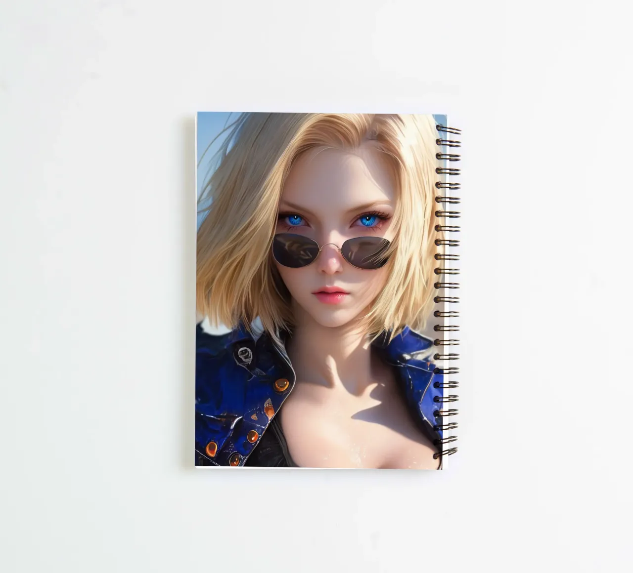Android 18 Dragon Ball spiral notebook by Fleur de Lys