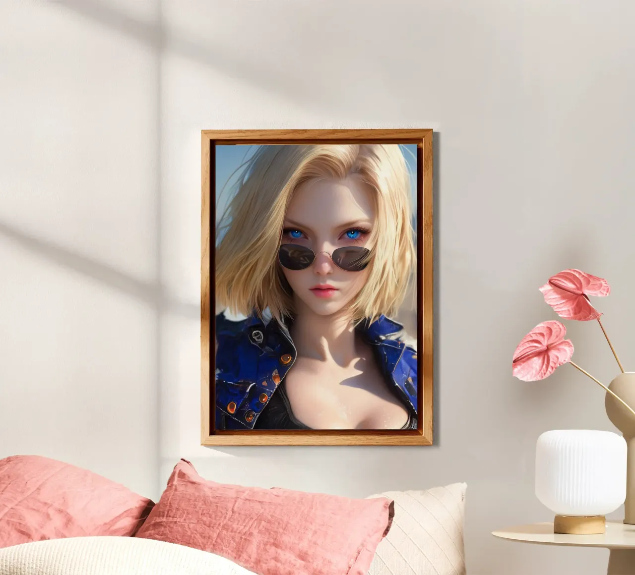 Android 18 Dragon Ball alluminio dibond da Fleur de Lys