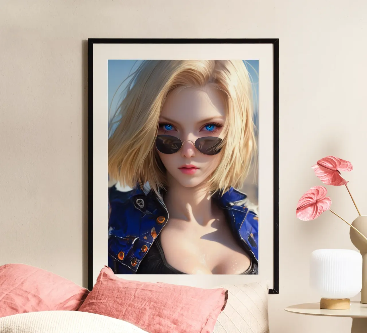Android 18 Dragon Ball carta hahnemühle da Fleur de Lys