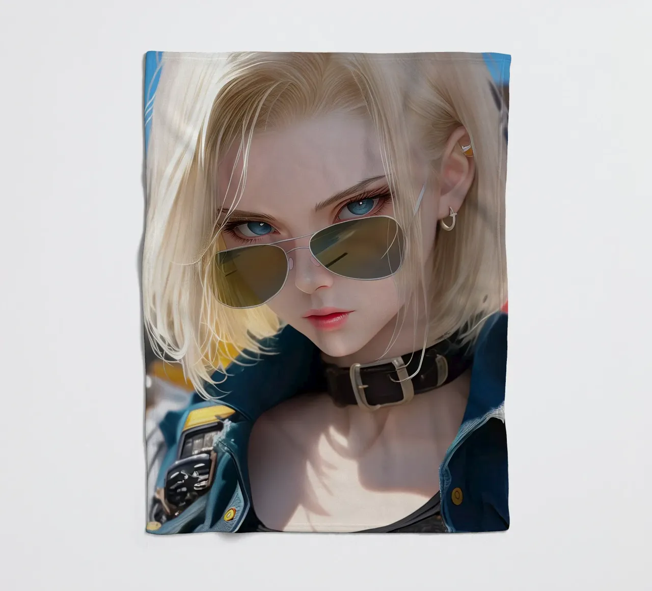 Android 18 Dragon Ball coperta in pile da Fleur de Lys